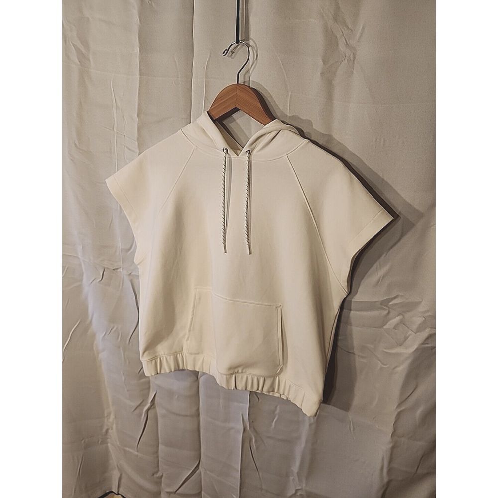 NWoT Old Navy Dynamic cotton Sleeveless Hoodie Bright White Women's Activewear